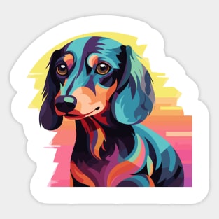 Groovy Dapple Dachshund Sticker